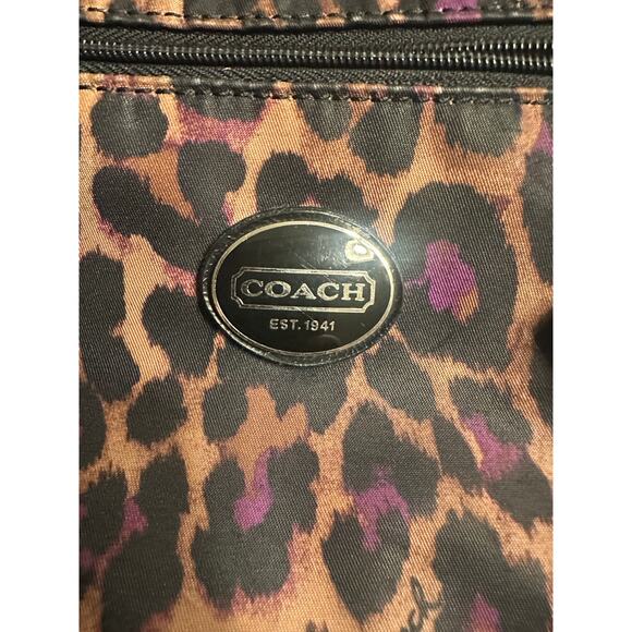 Coach Purple Ocelot Crossbody Purse Women’s - Picture 2 of 12